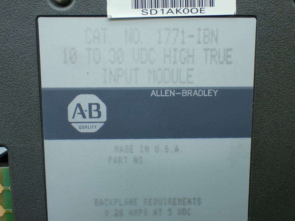 Allen-bradley Two 10-30vdc High True Input Modules - 1771-ibn