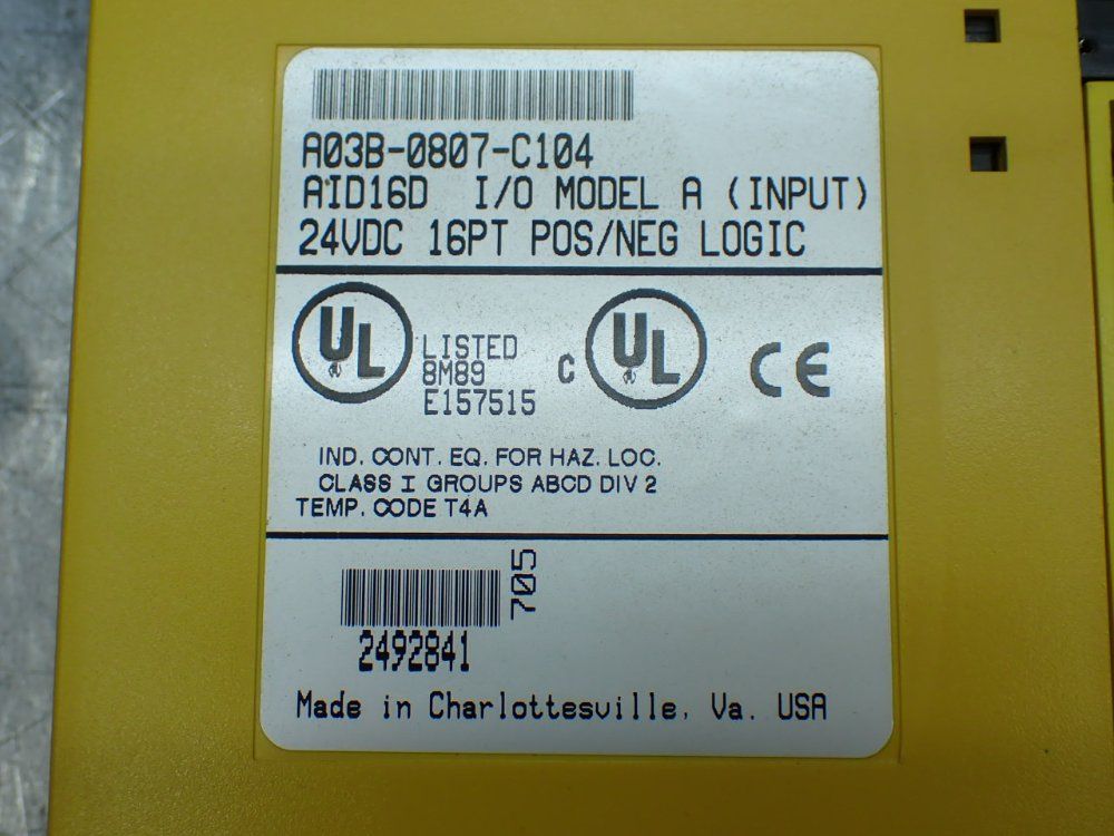 Fanuc 3 Digital Input Modules - A03b-0807-c104