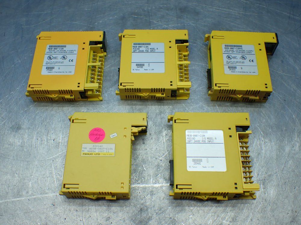 Fanuc 5 Digital Input Modules - A03b-0807-c104