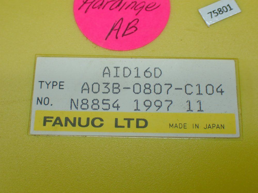 Fanuc 5 Digital Input Modules - A03b-0807-c104