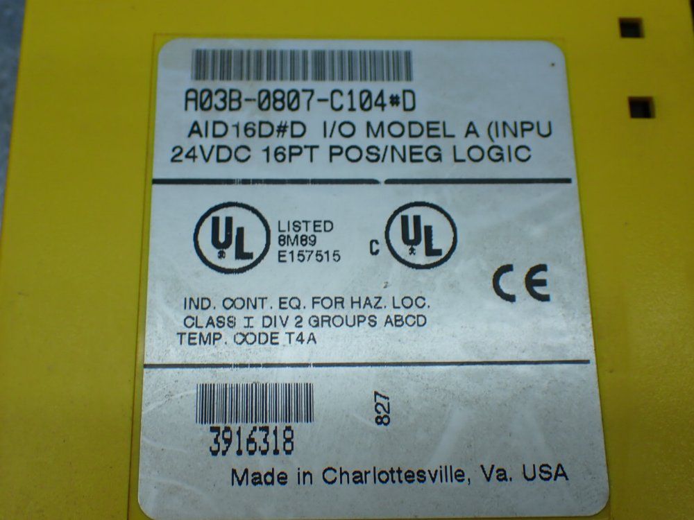 Fanuc 5 Digital Input Modules - A03b-0807-c104