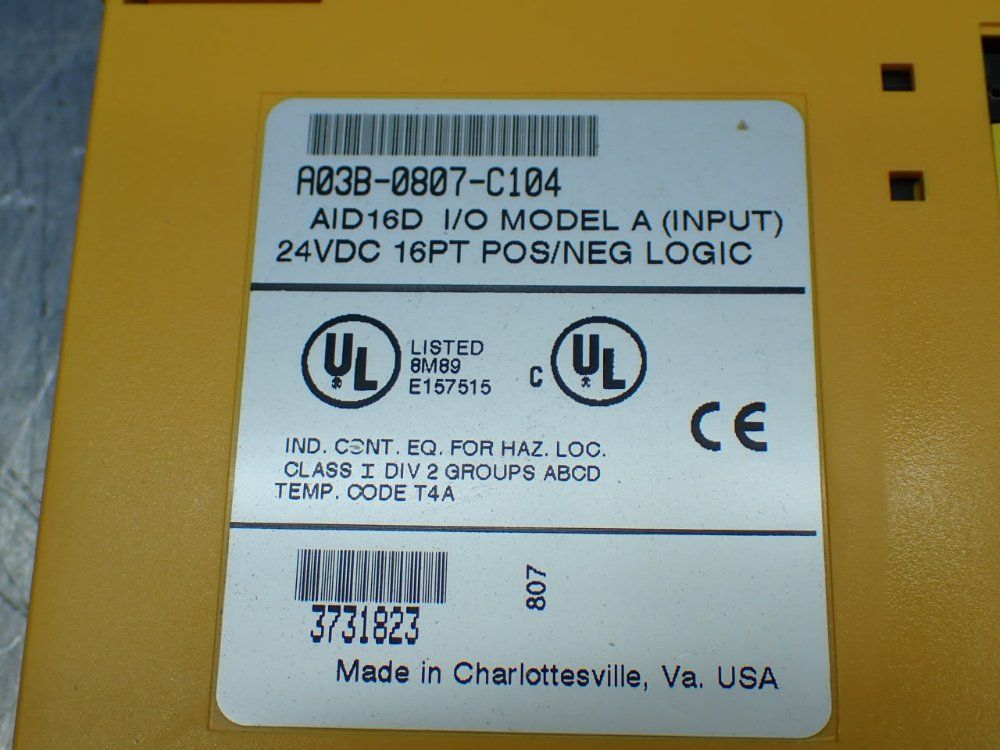 Fanuc 5 Digital Input Modules - A03b-0807-c104
