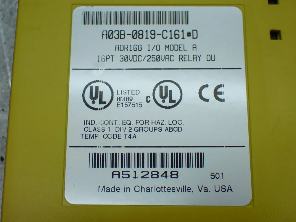 Fanuc 4 Relay Output Modules - A03b-0819-c161