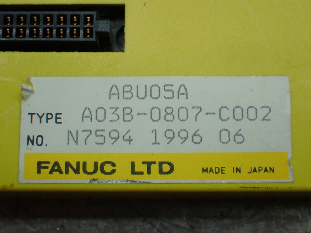Fanuc 2 Five Slot I/o Backplanes - A03b-0807-c002