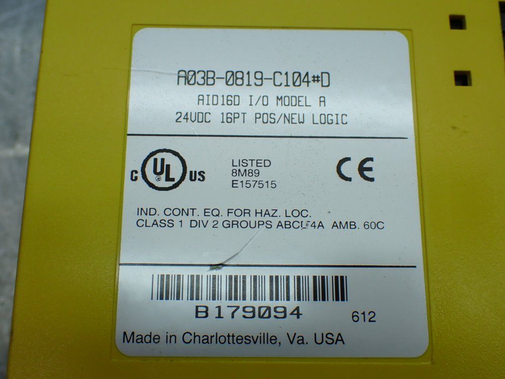 Fanuc 5 Digital Input Modules - A03b-0819-c104