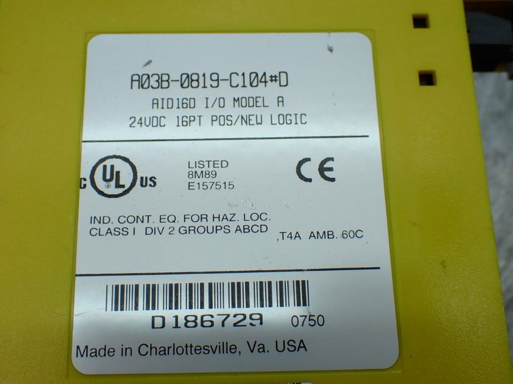 Fanuc 5 Digital Input Modules - A03b-0819-c104