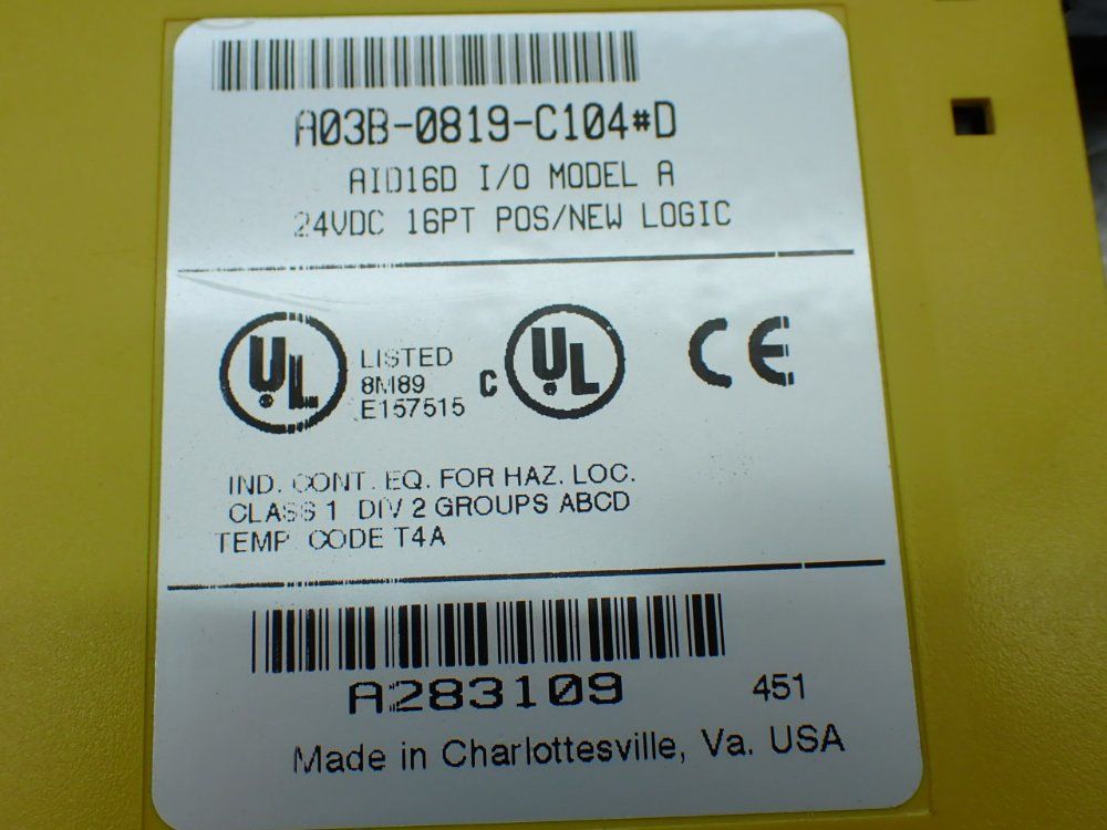 Fanuc 5 Digital Input Modules - A03b-0819-c104