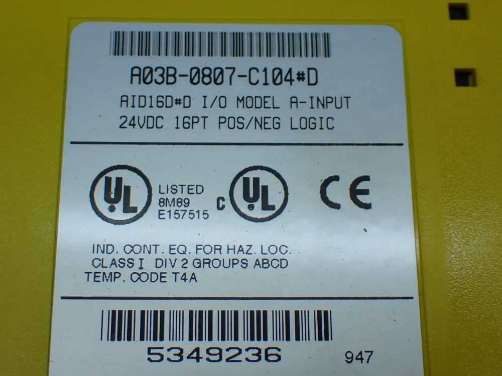 Fanuc 3 Digital Input Modules - A03b-0807-c104