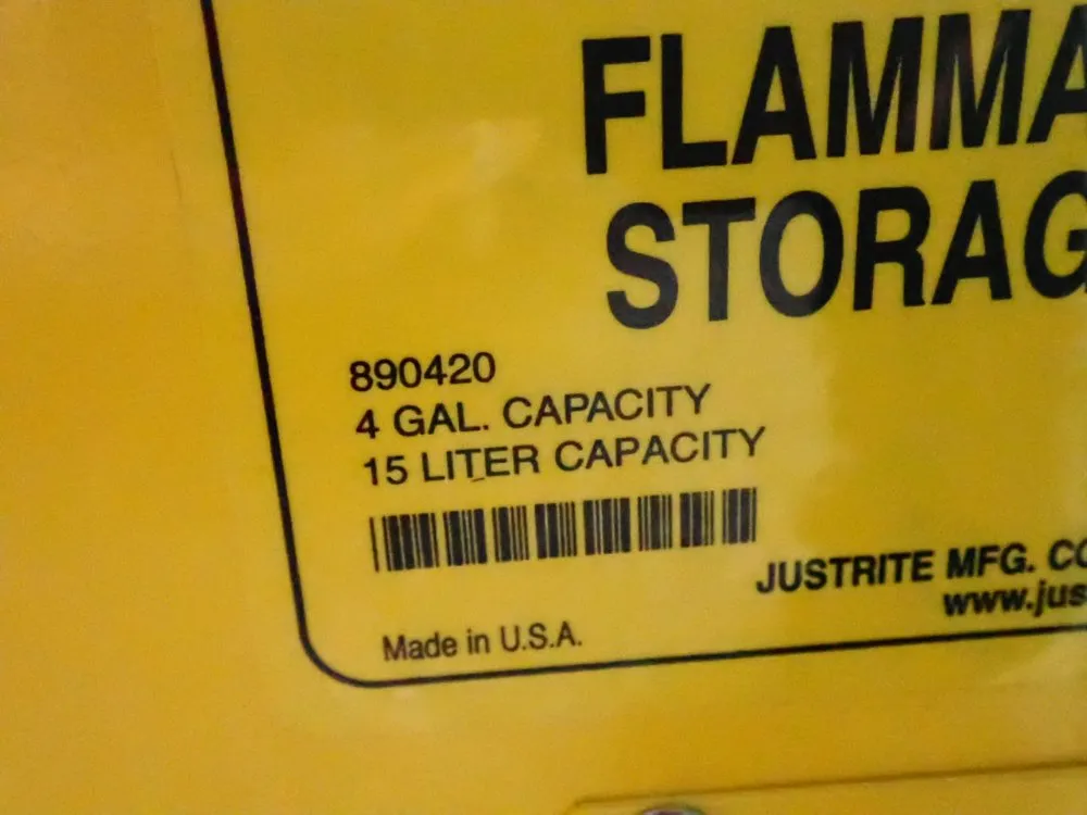 Justrite 4 Gal Flammable Liquid Storage Cabinet