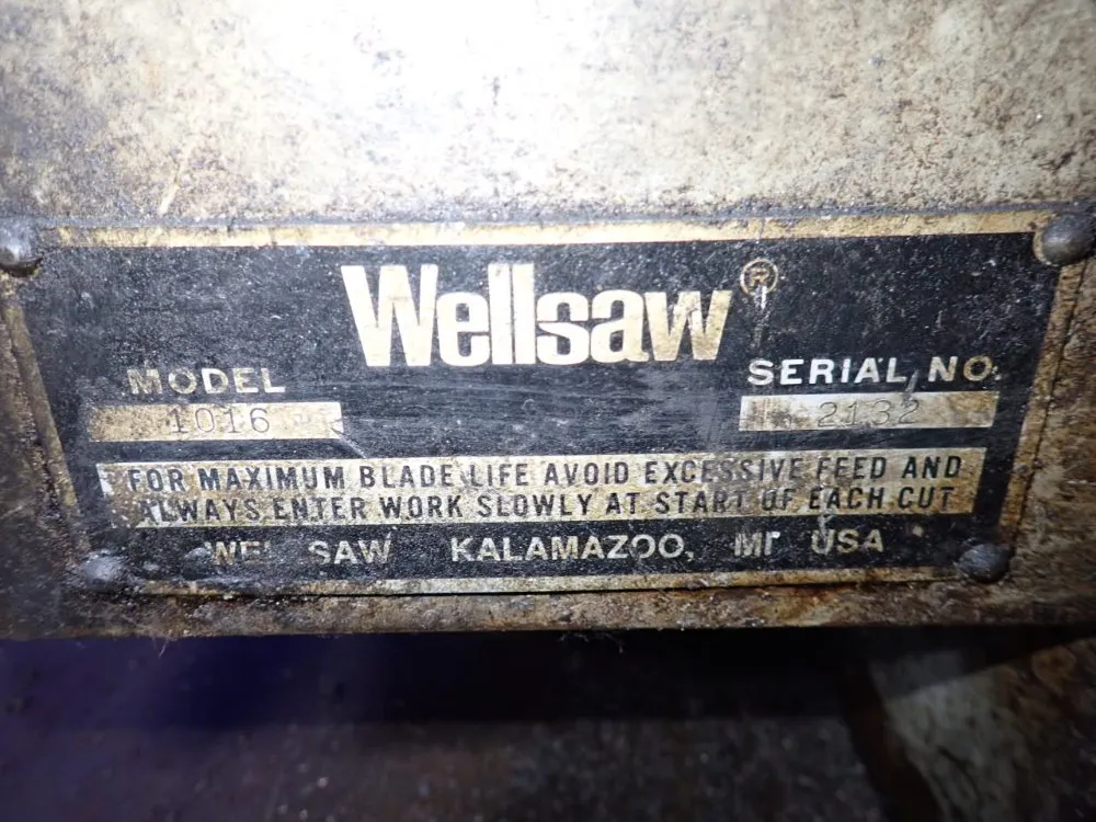 Wellsaw 10" X 16" Horizontal Bandsaw - 1016