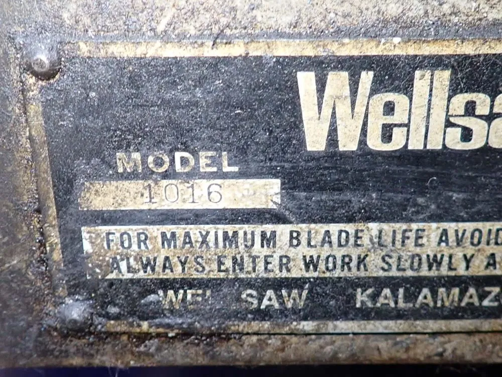 Wellsaw 10" X 16" Horizontal Bandsaw - 1016