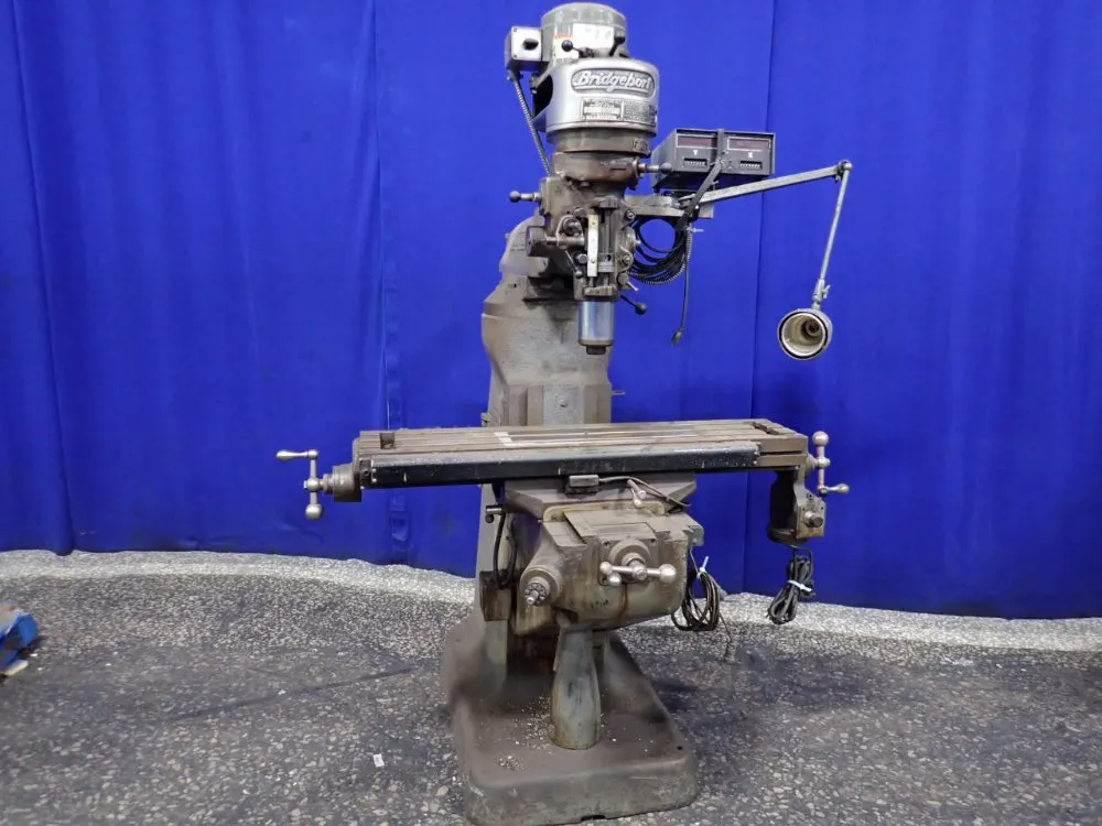 Bridgeport 9" X 42" Vertical Mill With Digital Readout