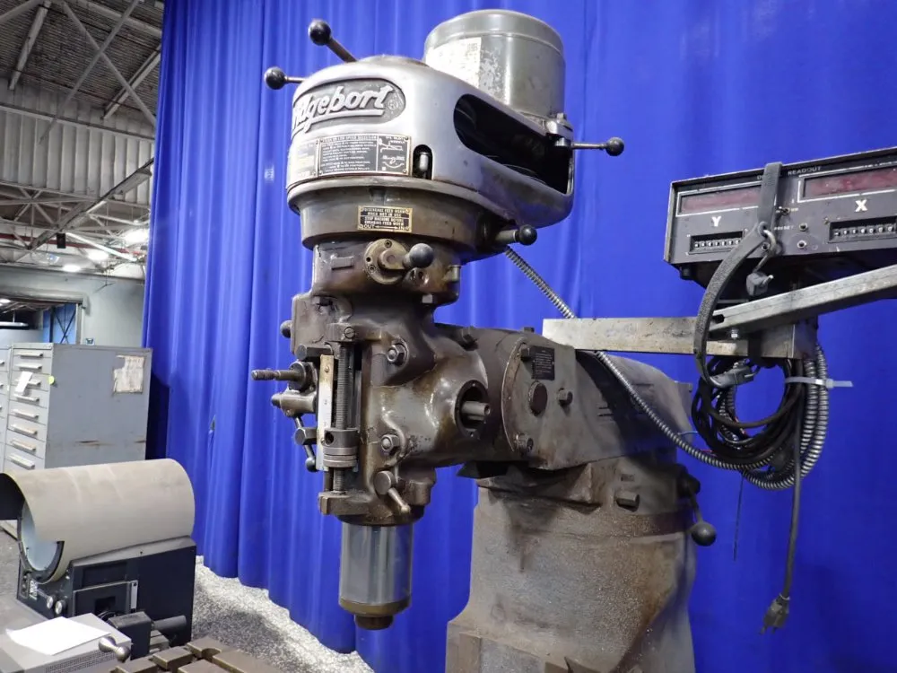 Bridgeport 9" X 42" Vertical Mill With Digital Readout