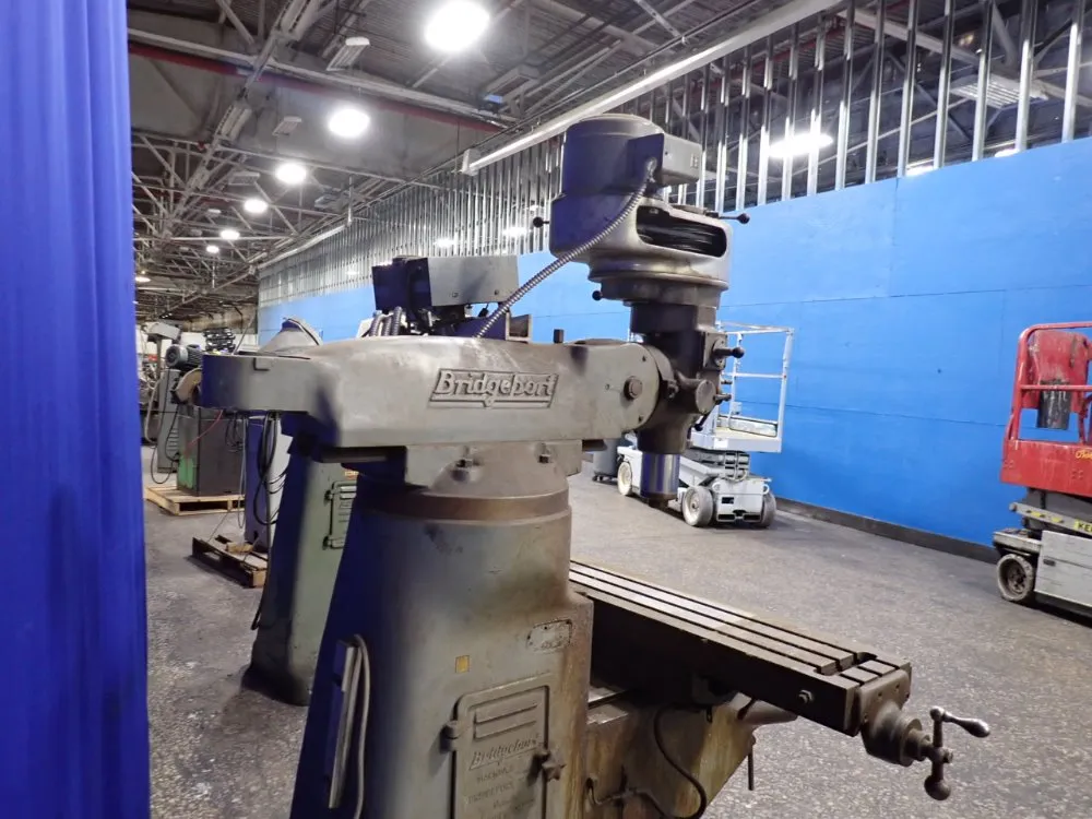 Bridgeport 9" X 42" Vertical Mill With Digital Readout