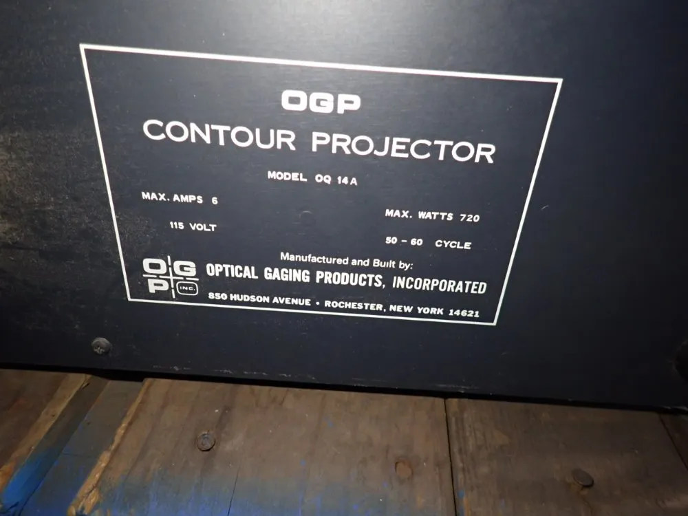 Optical Gaging Products Inc 14" Optical Comparator - Oq 14a