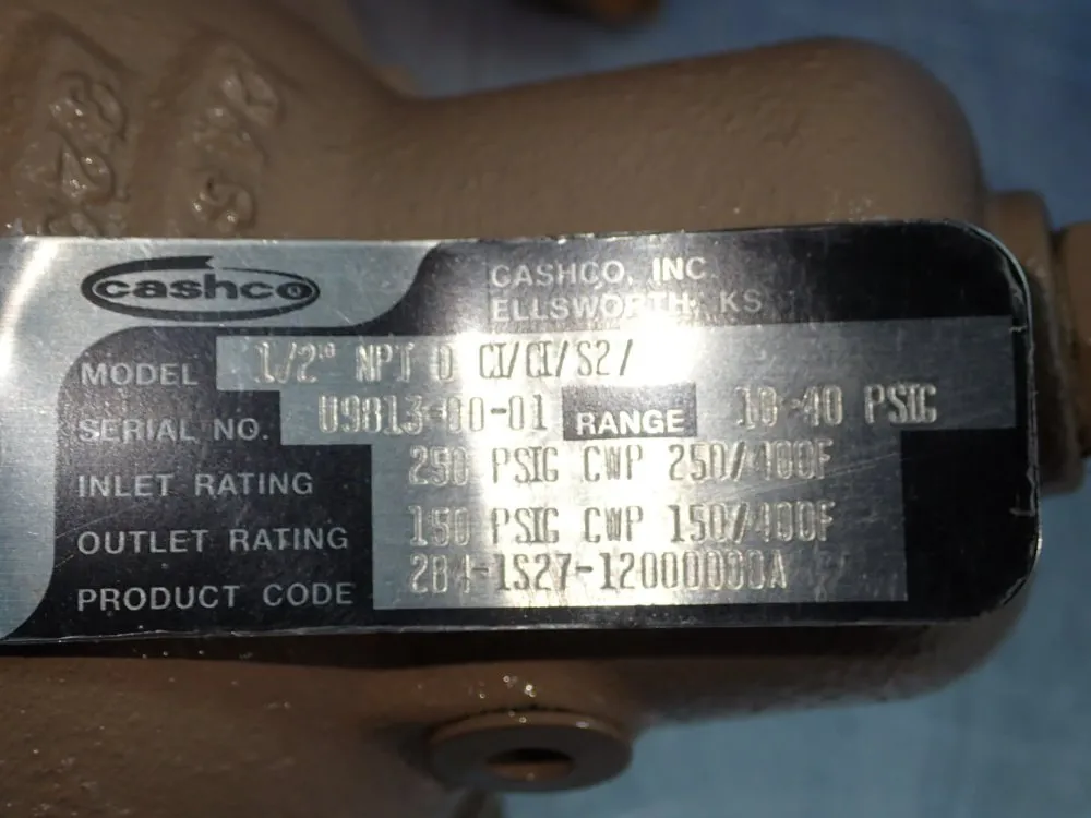Cashco 1/2" Regulator - Npt D Ci/ci/s2