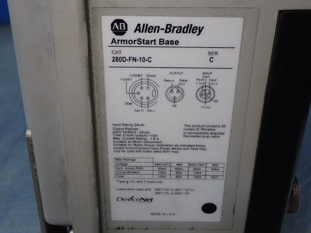 Allen Bradley Armostart Base - 280d-fn-10-c