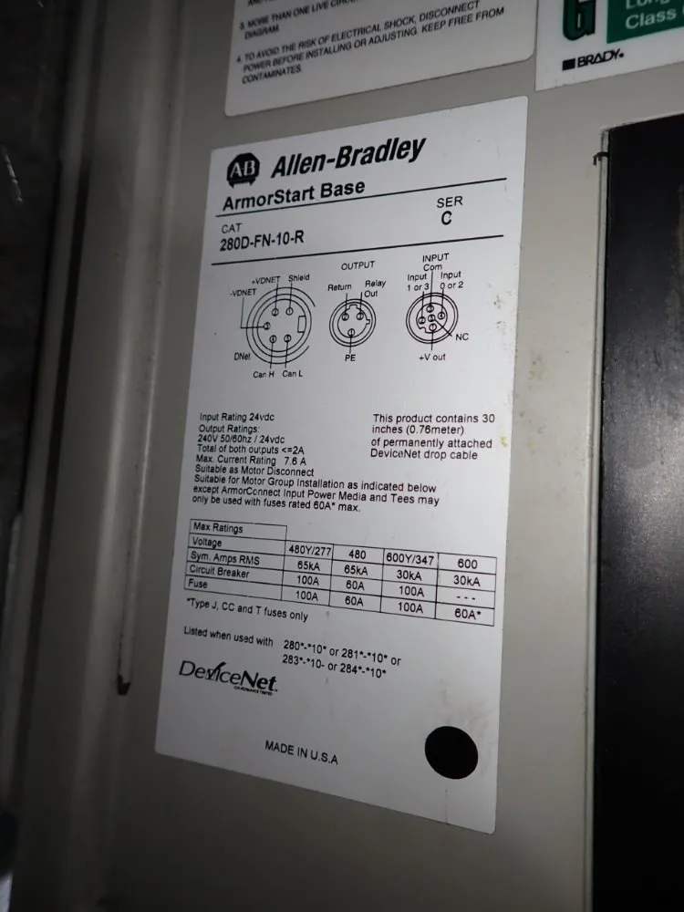 Allen Bradley Armorstart Control Module - 280d-f12z-10c-grw-3-p1