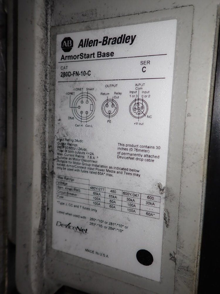 Allen Bradley Armorstart Control Module - 280d-f12z-10c-grw-3-p1