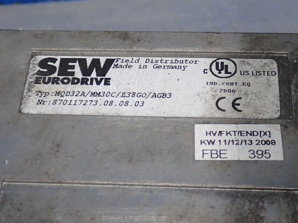 Sew Eurodrive Frequency Inverter - Mqd32a/mm30c/z38go/agb3