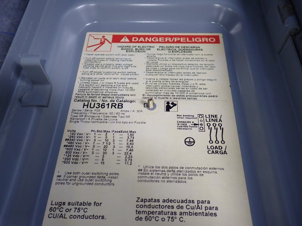 Square D 30 Amps Non-fusible Disconnect - Hu361rb