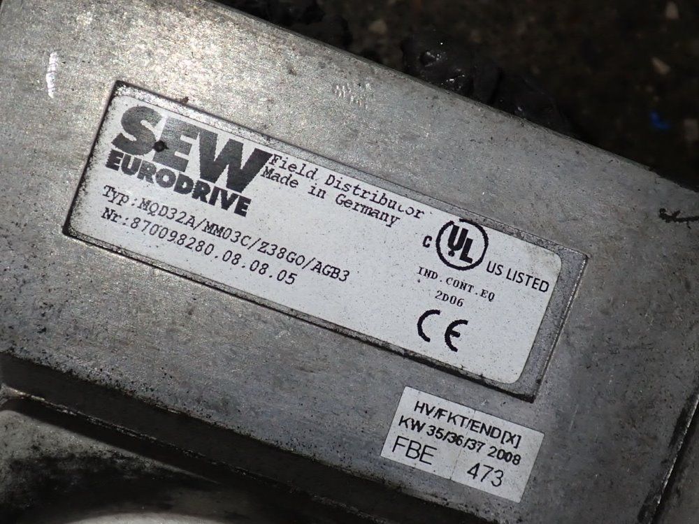 Sew Eurodrive Frequency Converter - Mqd32a/mm03c/z38g0/agb3