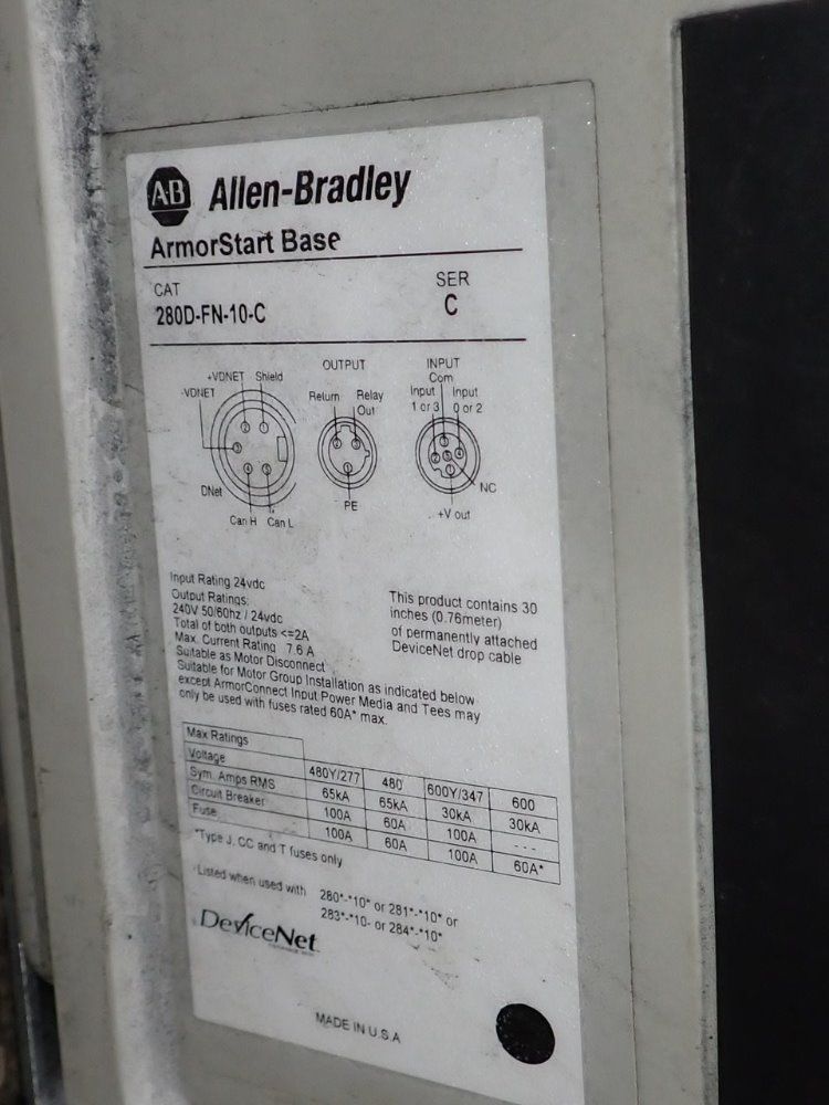 Allen Bradley Armorstart Control Module - 280d-f12z-10c-grw-3-p1