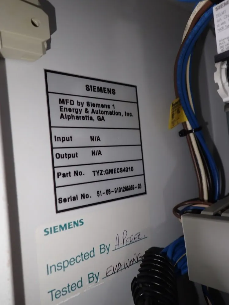 Siemens Control Panel - Gmecs4010