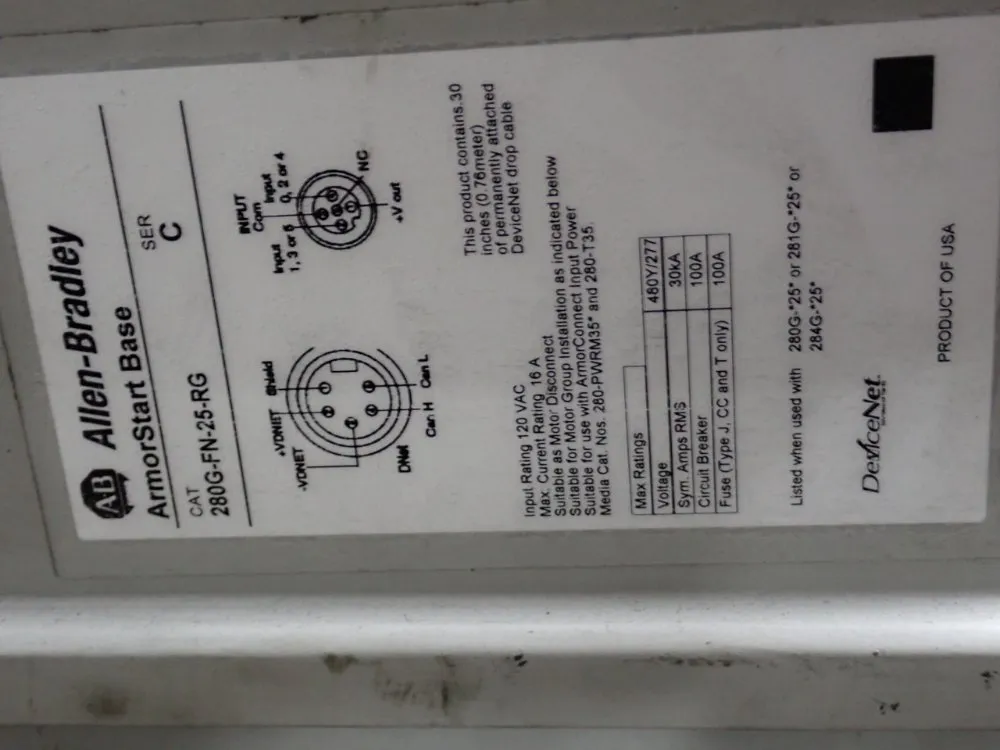 Allen Bradley Armorstart Base