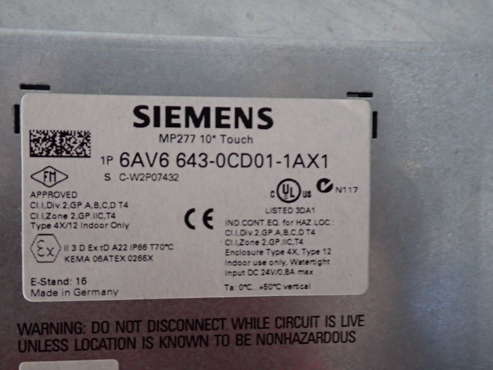 Siemens 19.5x19x6 Simatic Multi Panel Cabinet - M9277