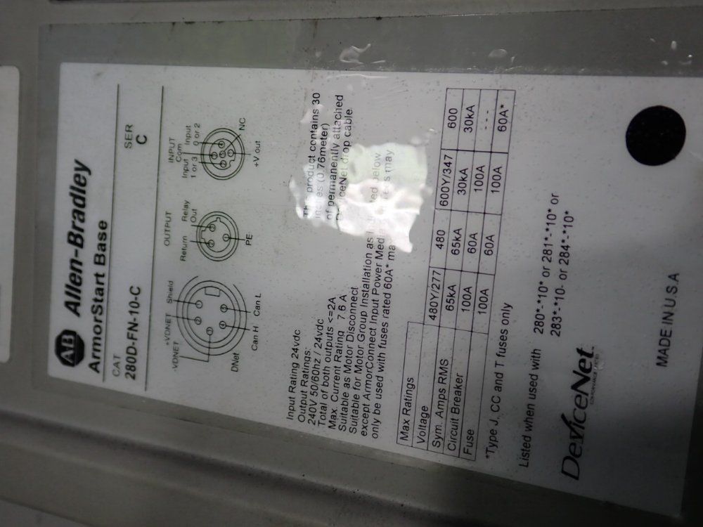 Allen-bradley Control Module - 280d-f127-10c-grw-3-p1