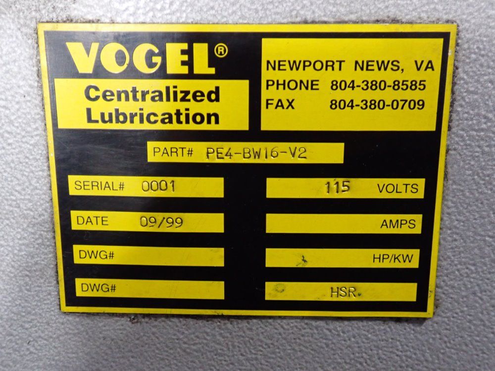 Vogel Lubrication Pump - Pe4-bw16-v2