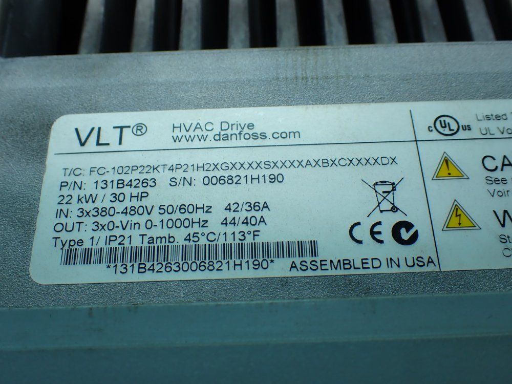 Danfoss 30hp Vlt Hvac Drive Unit - 131b4263