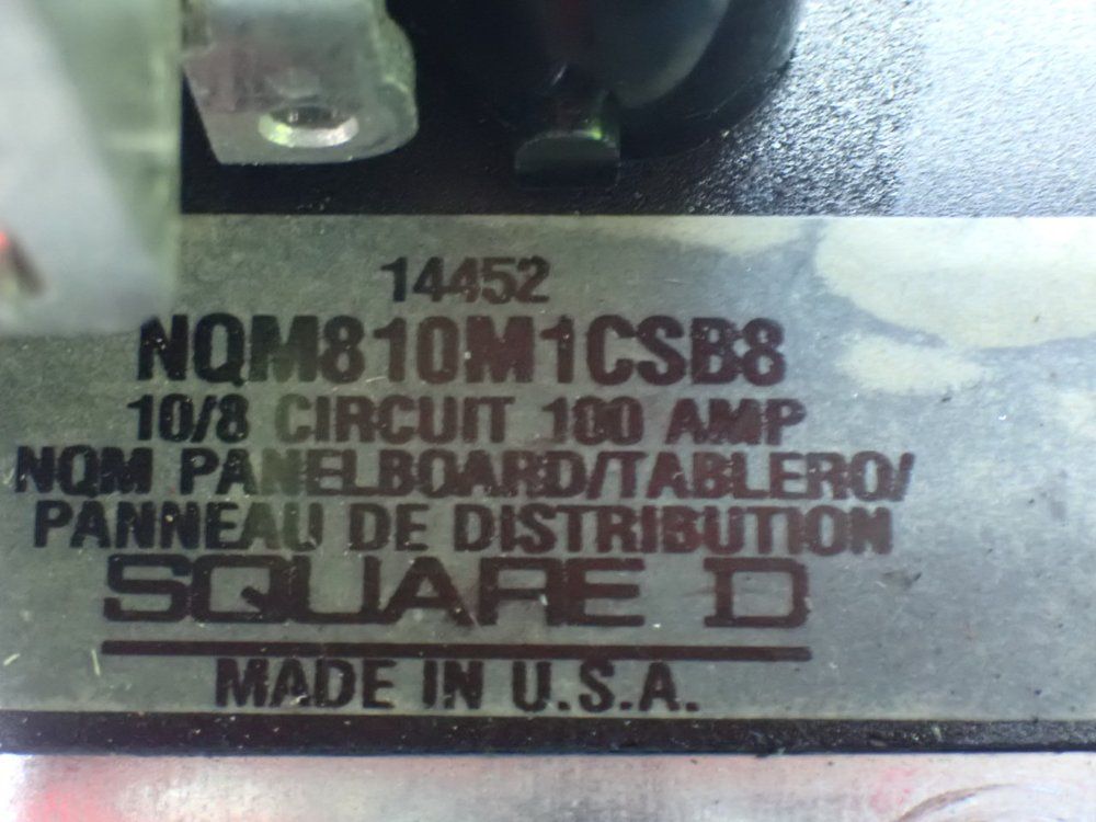 Square D Circuit Breaker Panel Board W/breakers - Nqm810m1csb8