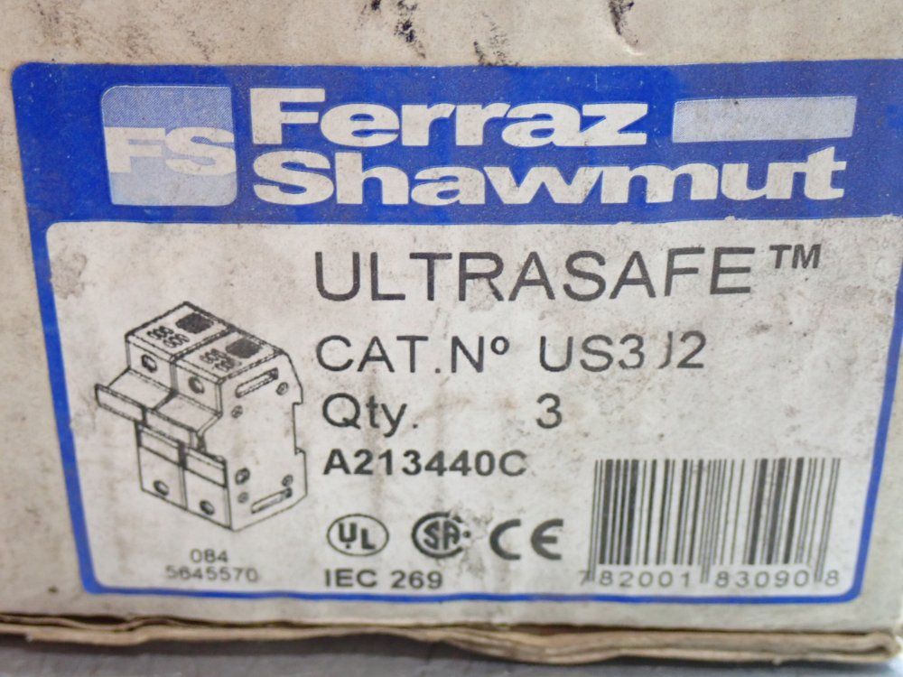 Ferraz Shawmut Ultrasafe Class-j Fuseholder, 6pcs - Us3j2