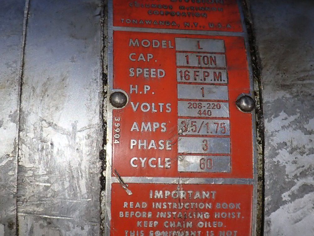 Cm 1 Ton Electric Chain Hoist - L