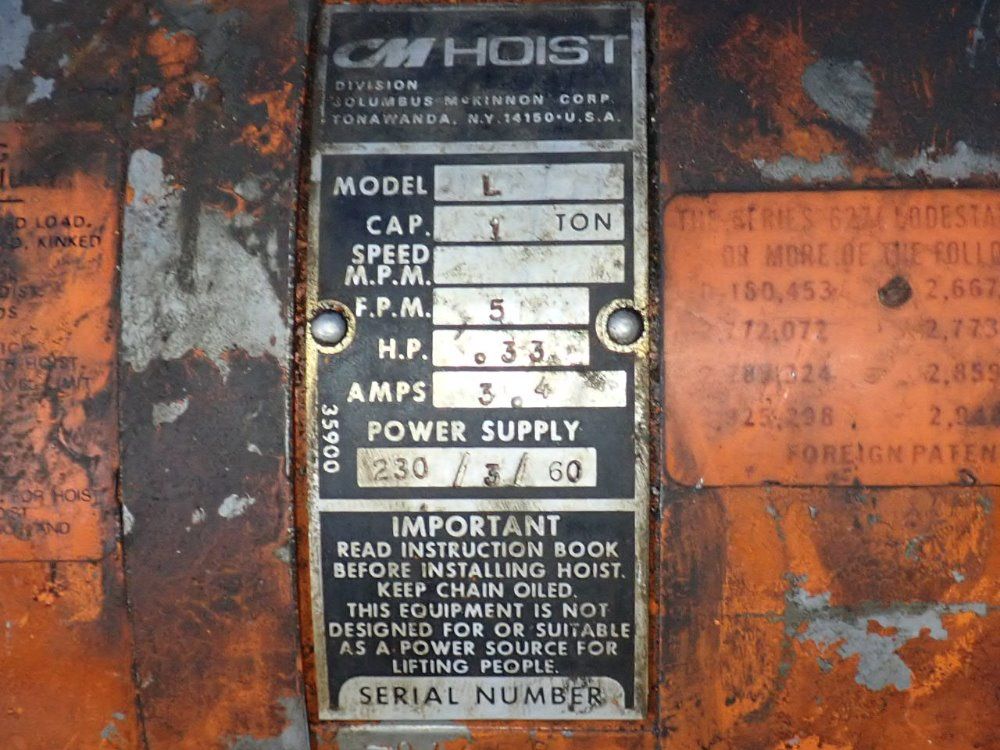 Cm 1 Ton Electric Chain Hoist - L