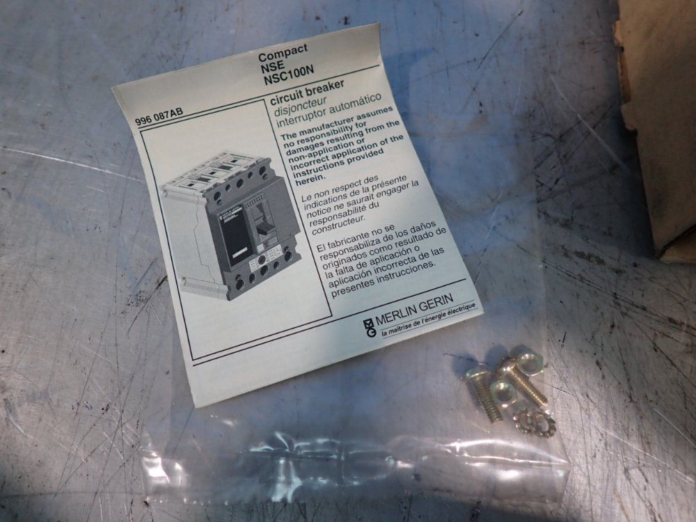 Merlin Gerin 100 Hp Compact Ns Circuit Breaker - Nsc100n