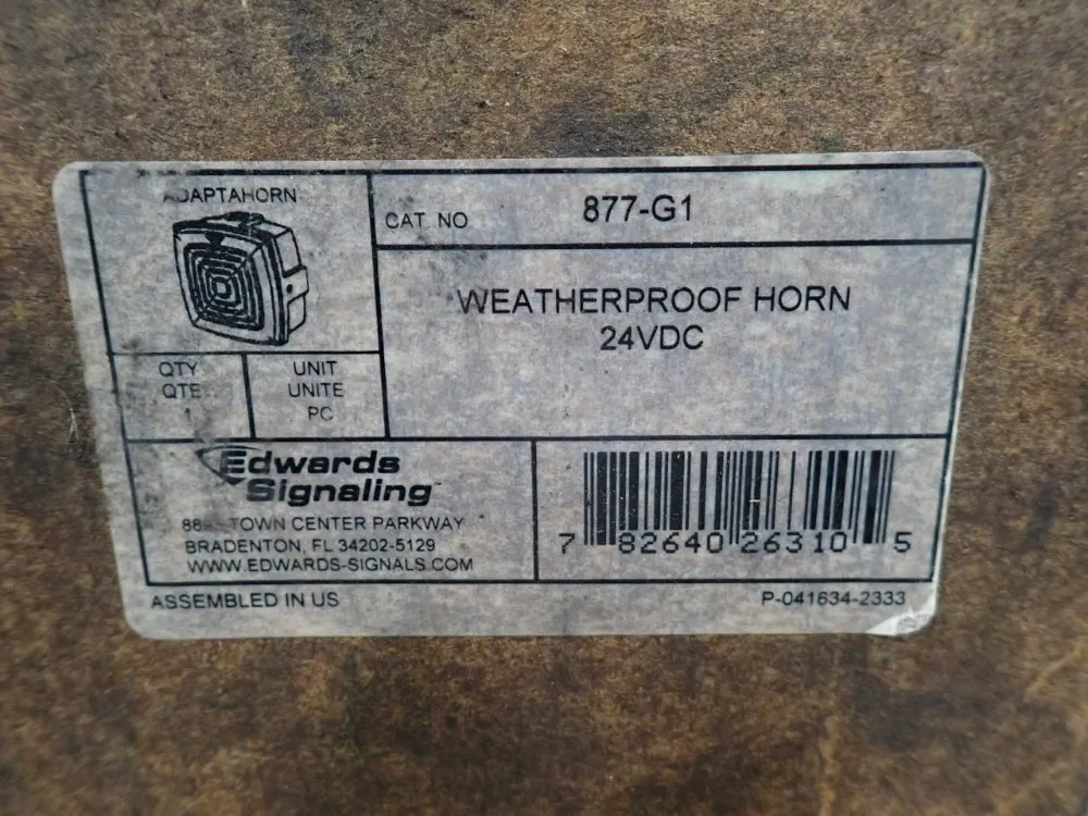 Edwards Signaling Weatherproof Horn - 877-g1
