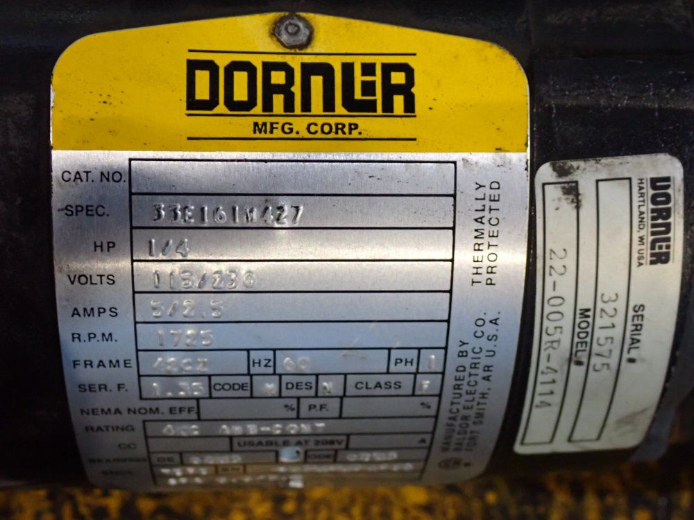 Dorner 1/4 Hp Gear Drive - 22-005r-4114