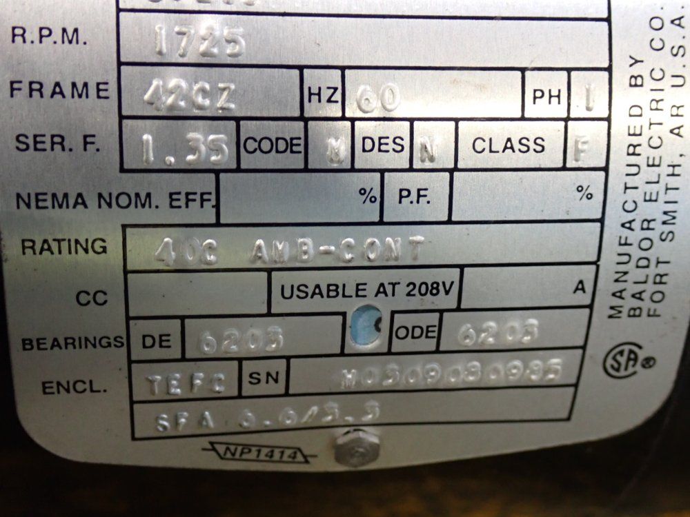 Dorner 1/4 Hp Gear Drive - 22-005r-4114