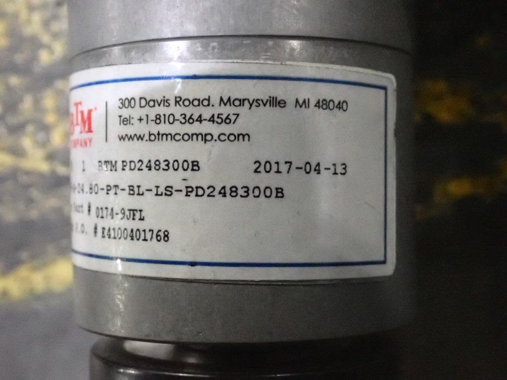 Btm Company Pneumatic Locking Pin Clamp - Lppc38-g-24.80-pt-bl-ls-pd248300b