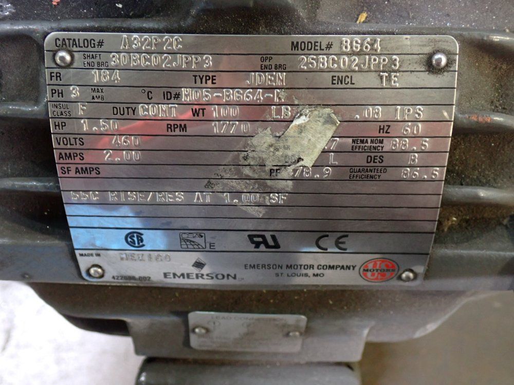 Emerson Motor Company 1.5 Hp Electric Motor - Bg64