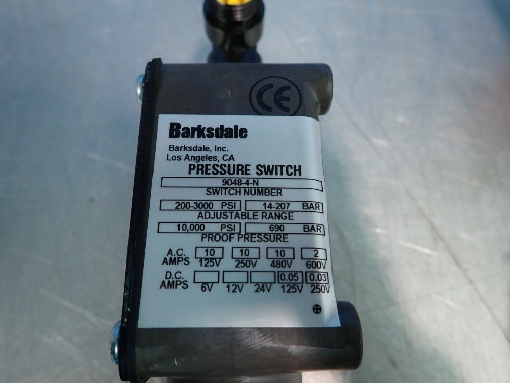 Barksdale 3000 Psi Pressure Switch - 9048-4-n