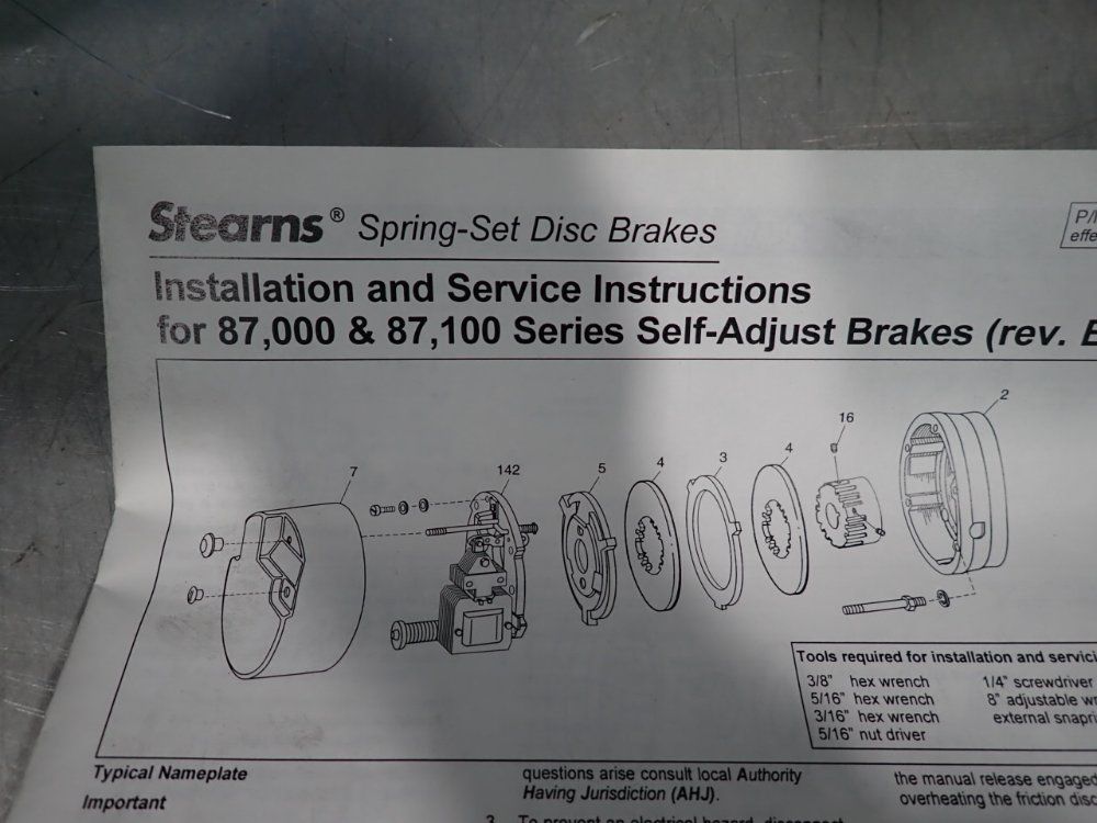 Stearns Brake Assembly - 108708100hqf