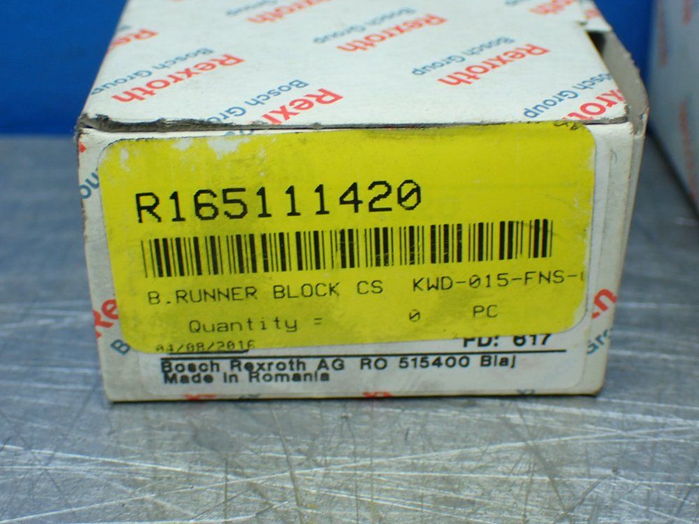 Rexroth Size 15, Steel Cs 2 Carbon Steel Ball Runner Blocks - R165111420