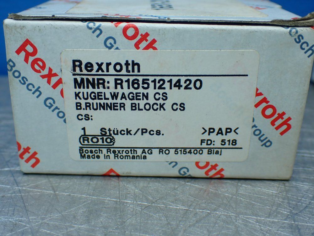 Rexroth 2 Carbon Steel Ball Runner Blocks - R165121420