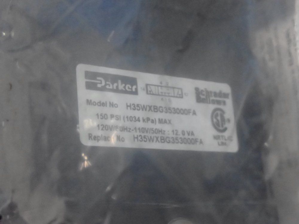 Parker 150 Psi Pneumatic Solenoid Control Valve - H35wxbg353000fa