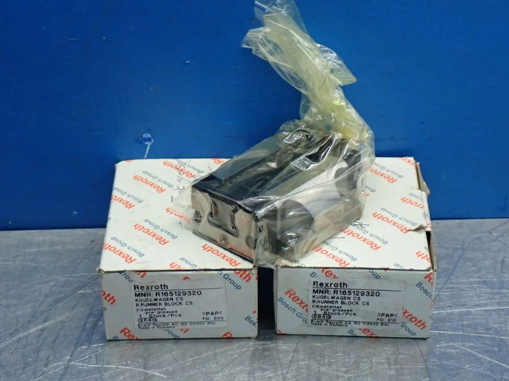 Rexroth Carbon Steel Linear Runner Block Ball Rail, 2pcs - R165129320