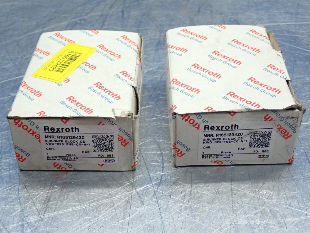 Rexroth Carbon Steel Linear Bearing Block, 2pcs - R165129420